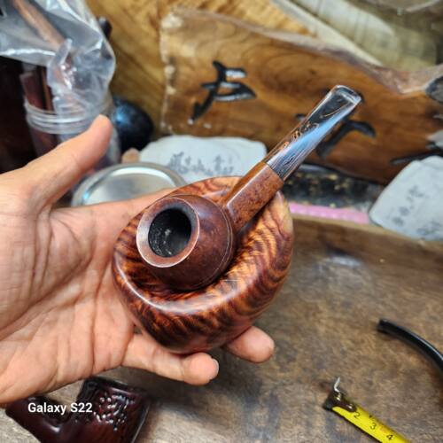 手工水滴形高档非洲小叶紫檀单位烟斗架瘤花纹直弯通用烟斗座架托