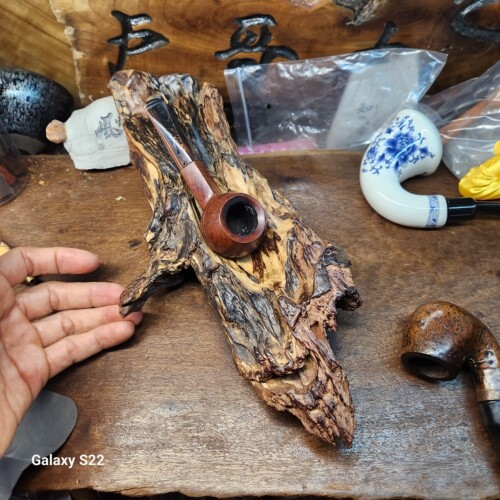 手工土埋随形海南黄花梨单位烟斗架镂空风化降香黄檀直弯斗烟斗座