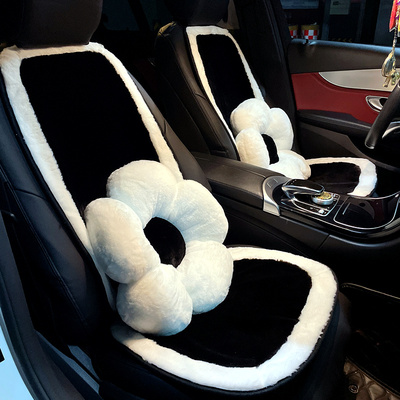 汽车坐垫冬季毛绒女神款通用