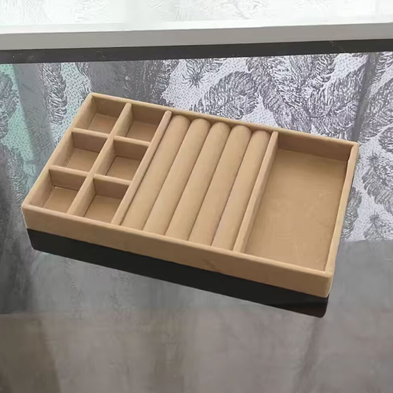 绒布收纳盘耳饰首饰品珠宝存放盘
