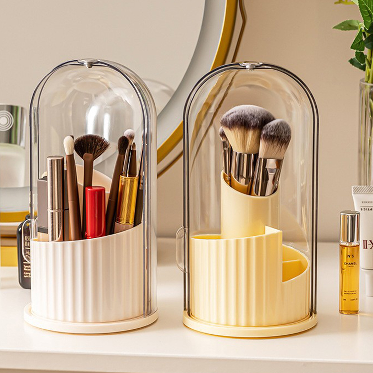开门式笔刷收纳盒旋转笔刷筒