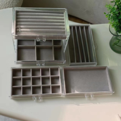 多层抽屉式 首饰品收纳盒珠宝饰品防氧化盒耳环戒指项链手镯整理盒