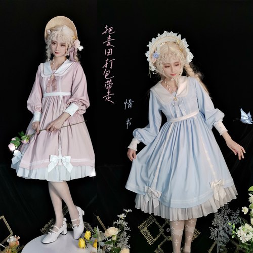 兔耳水手领Lolita提拉摆