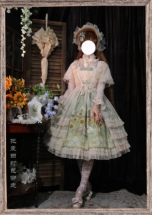 原创 cla系Lolita兔兔向日葵柄图 优雅正腰款 向日葵物语