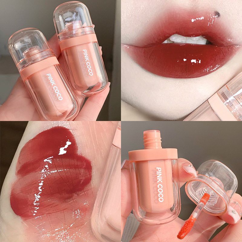 Pinkcoco小冰棍镜面唇釉水光滋润保湿清透丰盈水润学生伪素颜显白