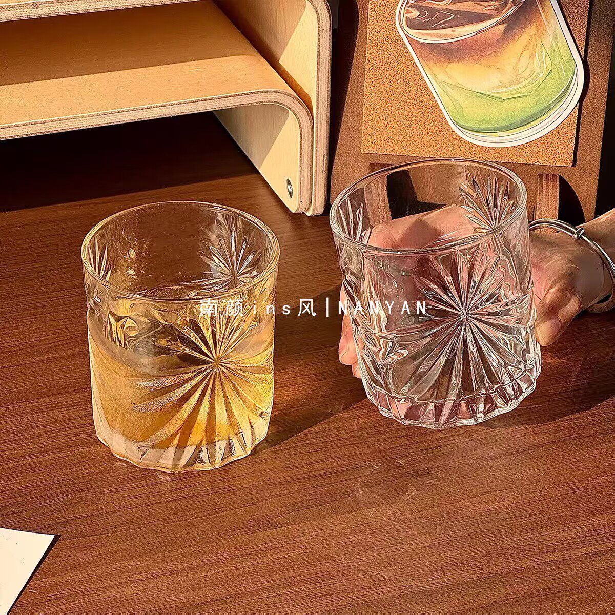 威士忌酒杯高颜值洋酒烈酒杯古典白兰地玻璃杯酒吧鸡尾酒啤酒杯子