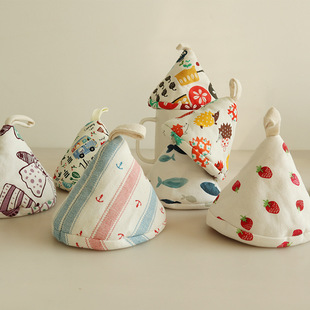 日式可爱三角防烫锅盖帽厨房锅把手砂锅珐琅锅铸铁锅耳套隔热手套