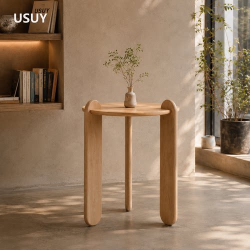 USUY商用定制实木圆形小茶几