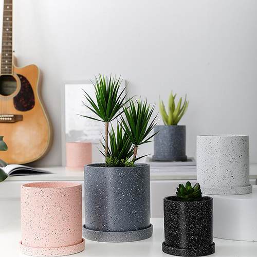 北欧简约风格陶瓷花盆