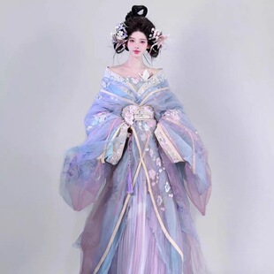 战国袍【紫苏苏】国风重工刺绣交领外衫齐腰裙腰封汉元素仙气套装