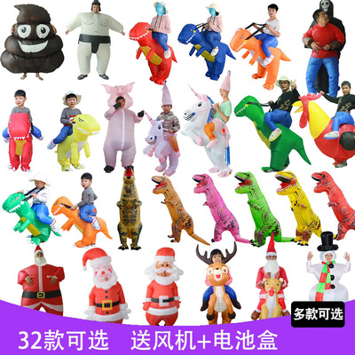 圣诞老人胖子人偶服装充气