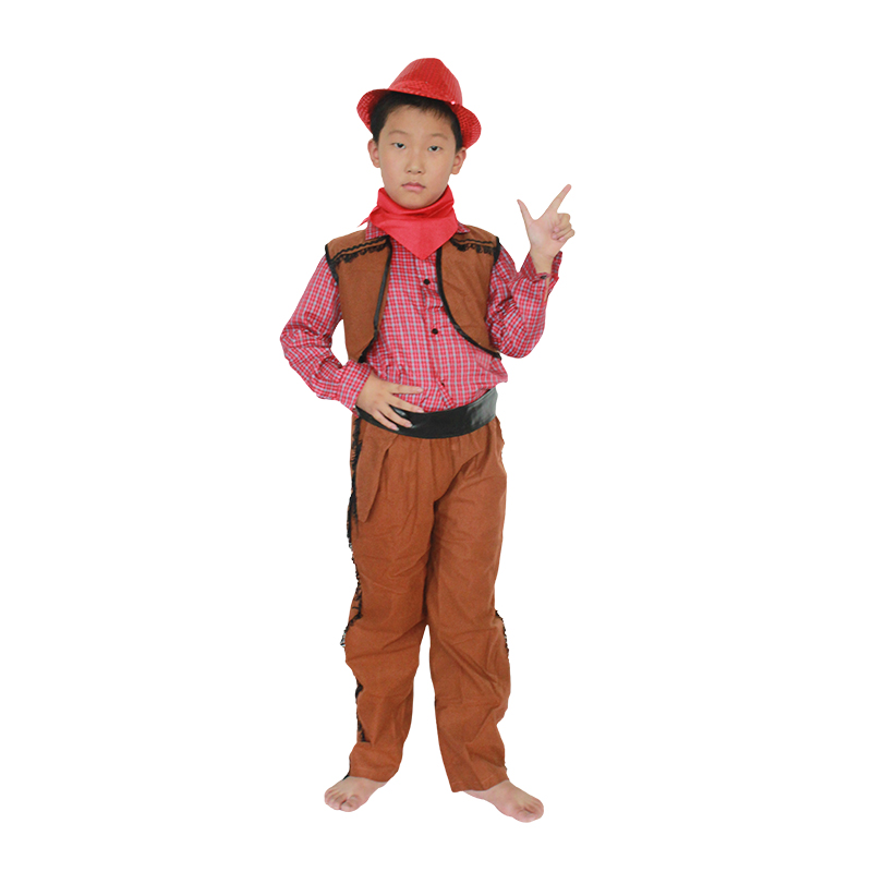 儿童服装cos西部牛仔衣服套装