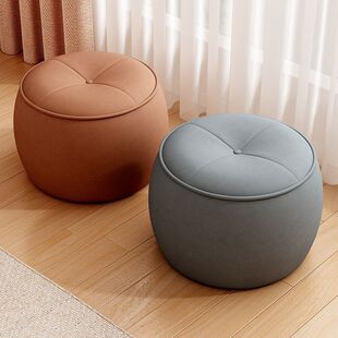 家用小圆墩矮凳凳子凳客厅结实换鞋凳高级感实木久坐不累沙发板凳