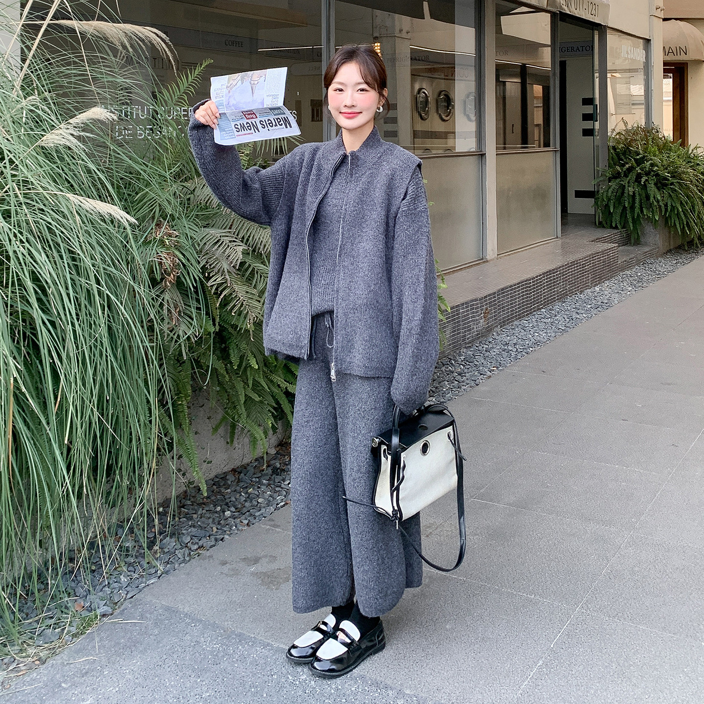 新款，时尚三件套2D120-TZ123-P195-K298(三件套）,女装套装/套裙,2D120