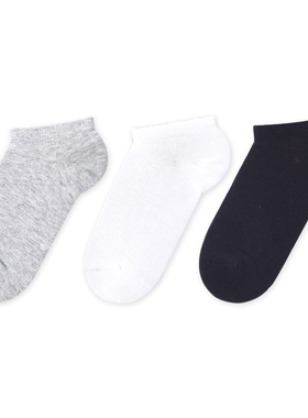 棉元素女士袜子四季棉质简约风格纯色舒适薄款低筒女生船袜C20370