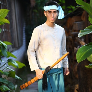 沙芭利 男装 定制链接 傣族服装 傣拳师演出服 临沧大裤腰款式