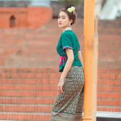 水疗养生会所订制spa时尚 泰式 工作制服 短袖 沙芭利 套装 2024年