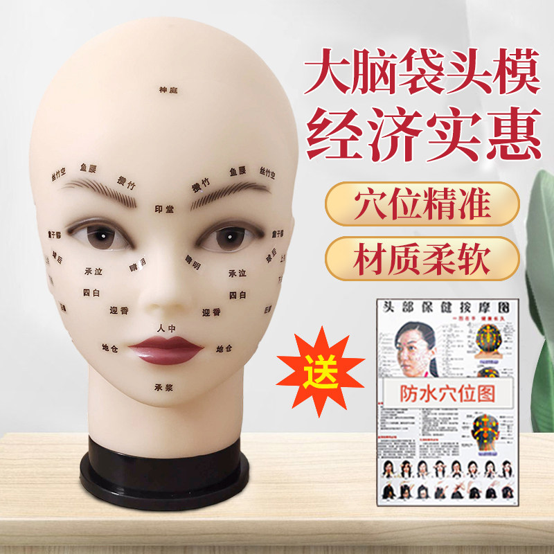 美容院手法面部洗脸穴位公仔头模