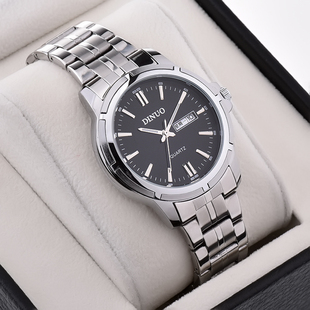 防水石英表 正品 双历夜光时尚 男士 商务休闲简约复古男表 谛诺手表