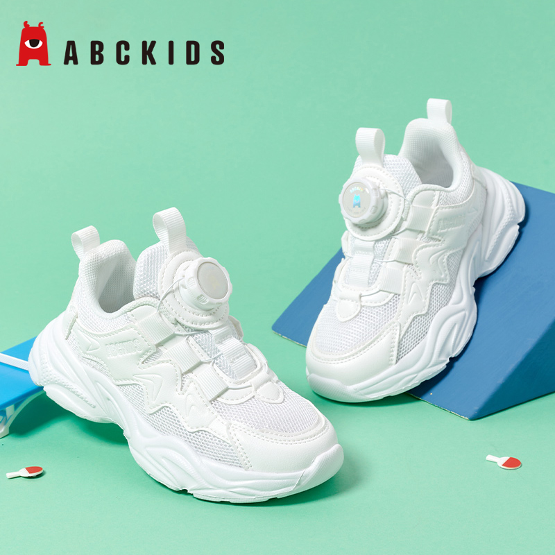 abckids儿童时尚小白鞋