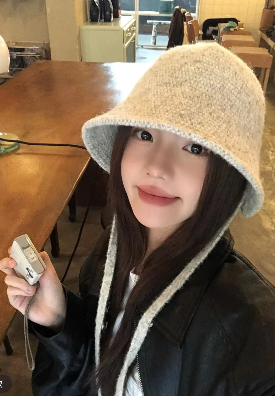 日系含羊毛针织毛绒渔夫帽女方圆脸显脸小盆帽,服饰配件/皮带/帽子/围巾,帽子,淘宝优惠券,粉丝福利购,淘宝优惠卷