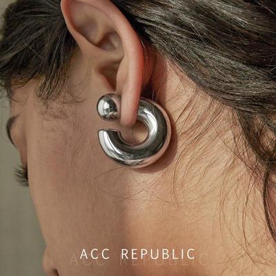 ACC REPUBLIC 中号厚实圈形耳环欧美时尚高级小众设计感百搭耳圈
