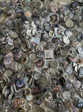 吧唧徽章盲盒自印58mm二次元动漫反光双闪磨砂周边福袋清库存包邮