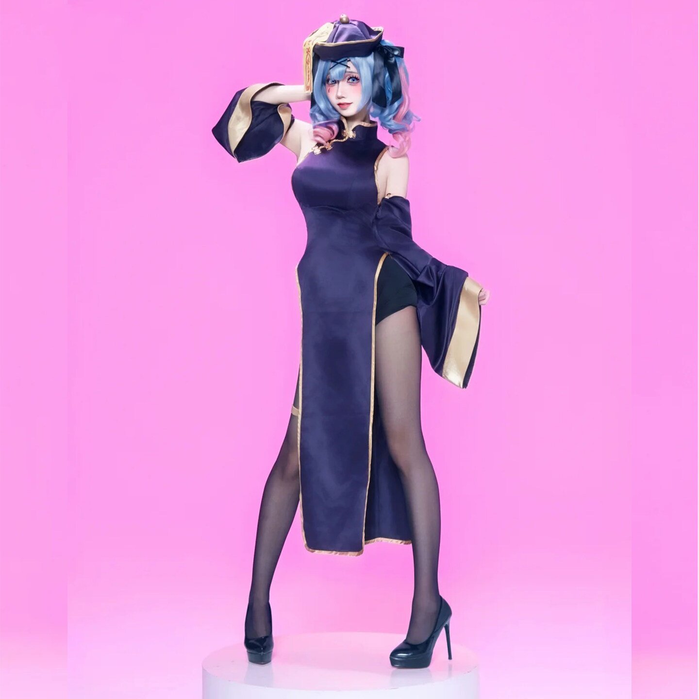 初音未来兔子洞小僵尸cos服旗袍