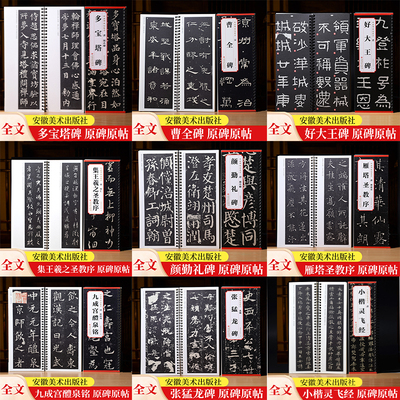 欧阳询九成宫醴泉铭 传世碑帖临摹卡全文 曹全碑多宝塔碑颜勤礼碑雁塔圣教序小楷灵飞经集王羲之圣教序历代碑帖精粹安徽美术出版社