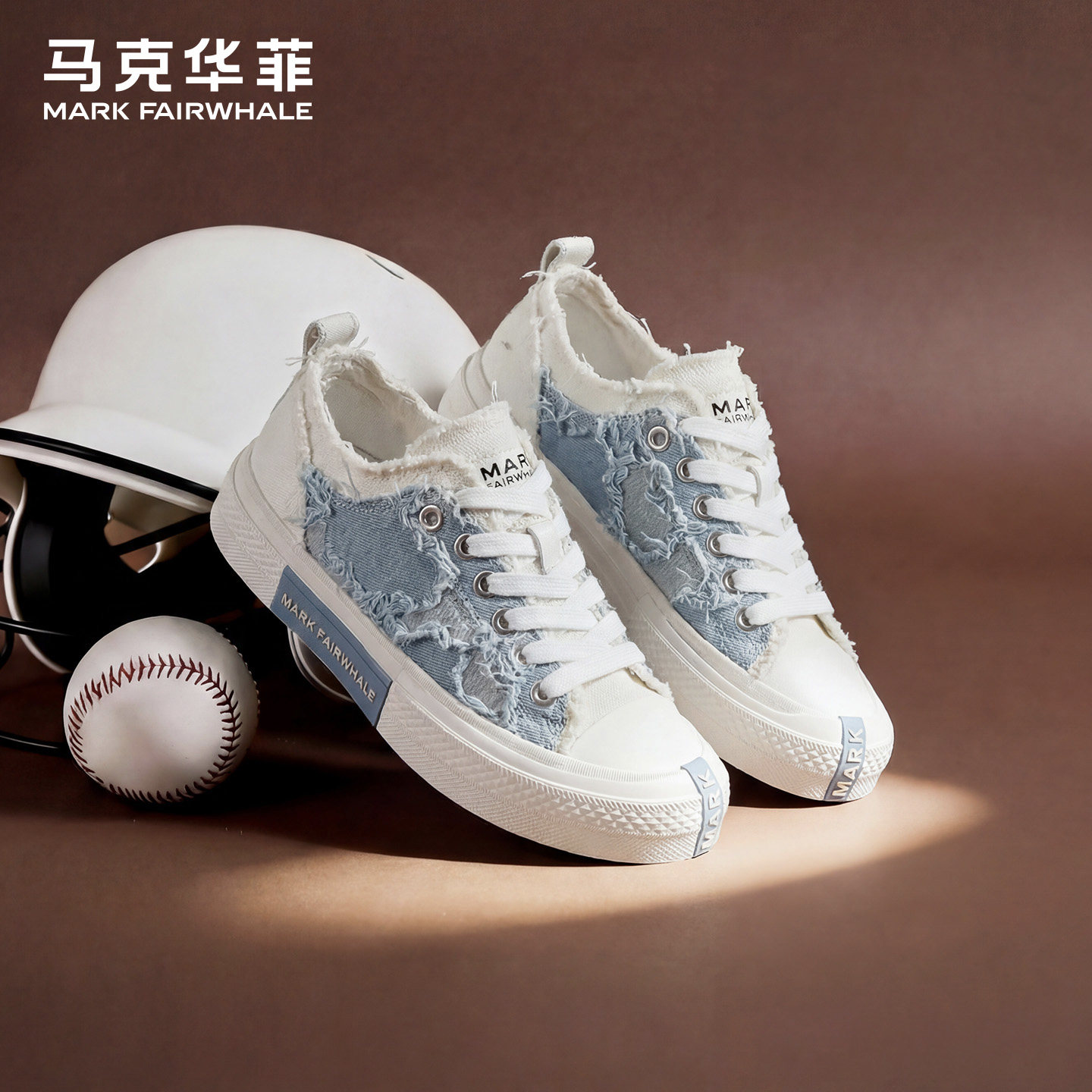 马克华菲帆布鞋男款春季透气板鞋男2026新款男士软底休闲鞋子男鞋