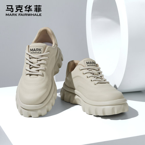 马克华菲增高休闲板鞋春季男潮鞋