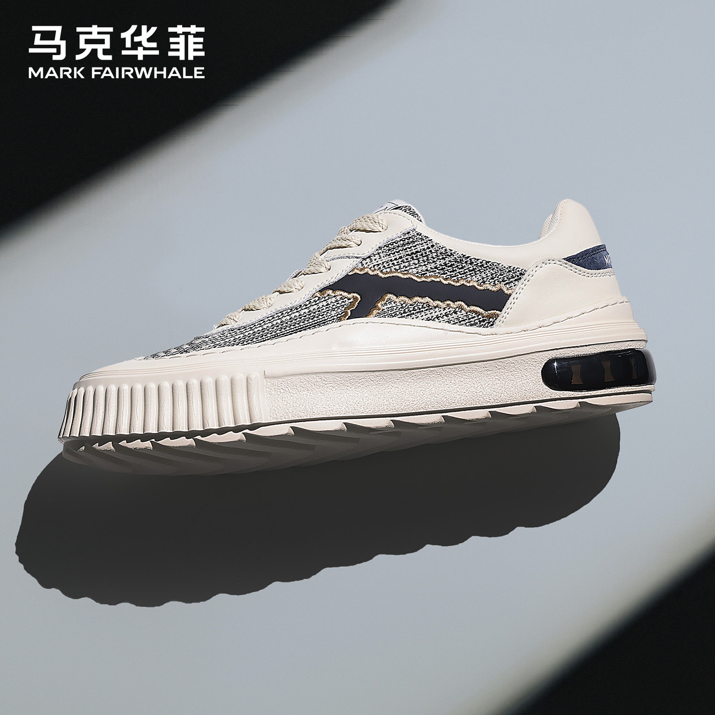 马克华菲男鞋2026新款夏季透气小白鞋子男款潮流百搭休闲运动板鞋