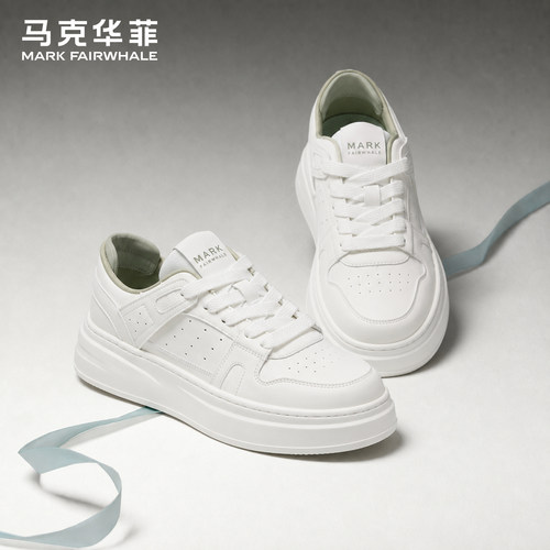 马克华菲小白鞋男款透气休闲板鞋