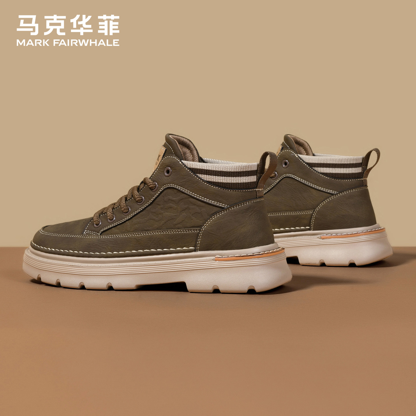 马克华菲2025新款工装马丁靴男款