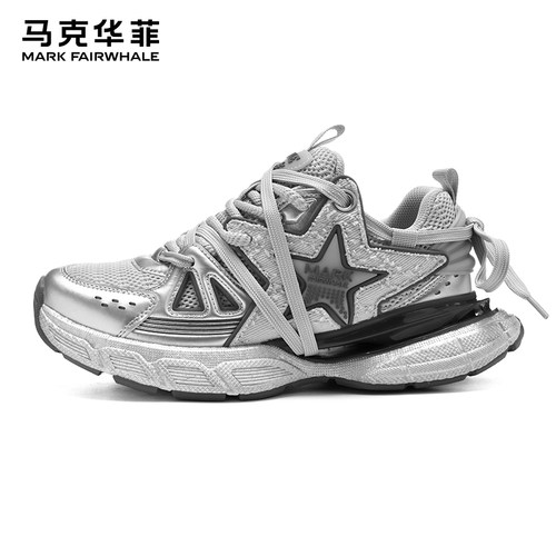马克华菲老爹鞋男款舒适增高