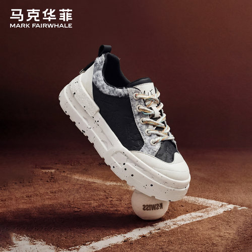 马克华菲潮流厚底休闲板鞋男鞋子