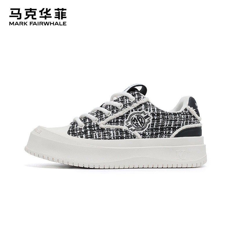 马克华菲情侣板鞋2026春季新款休闲透气男女帆布鞋厚底增高潮鞋男,流行男鞋,单鞋,淘宝优惠券,粉丝福利购,淘宝优惠卷