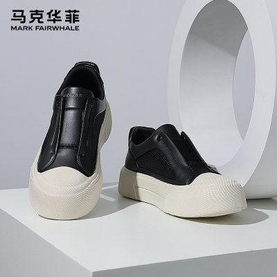 马克华菲网面透气一脚蹬板鞋男