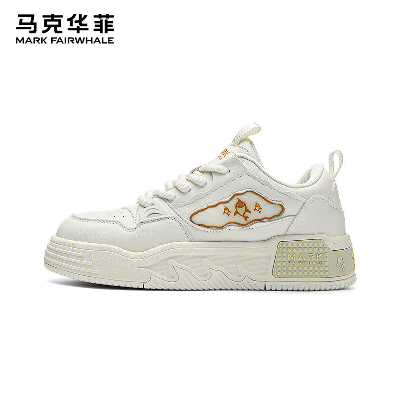 马克华菲男鞋2025夏季新款男士增高白色板鞋鞋子男百搭运动休闲鞋