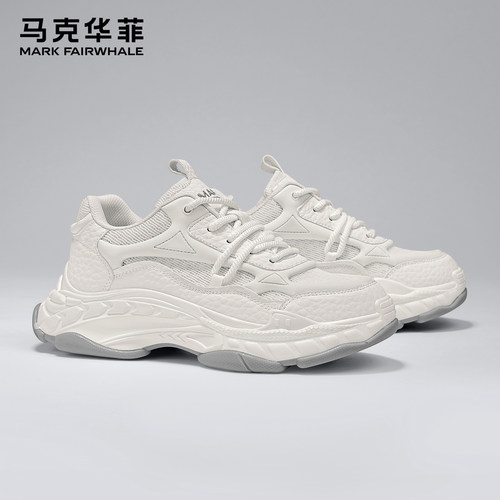 马克华菲老爹鞋男款增高鞋子