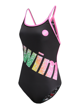 RSS火箭科技 Flight 女子专业训练三角连体泳衣 Big SWIM黑色