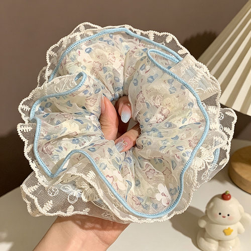 法式复古蕾丝碎花大肠发圈耐用