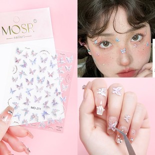 演唱会脸上贴装饰品蝴蝶贴纸脸部化妆钻石贴脸儿童舞台妆妆容贴纸