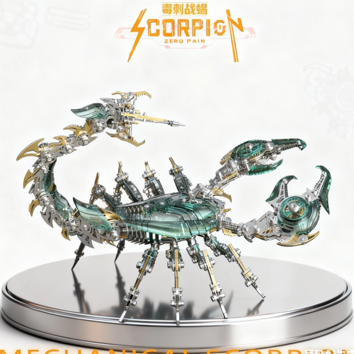 潮玩机械蝎子金属拼装模型3d立体拼图手工组装玩具男生礼物摆件