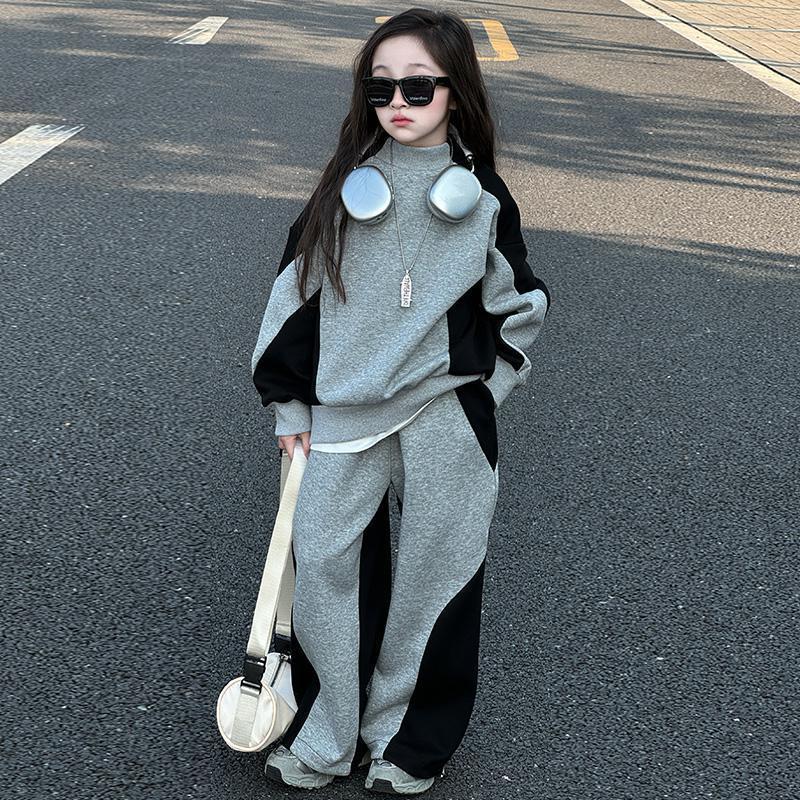 女童套装春秋款2025新款大童女孩运动服青少年儿童春装卫衣