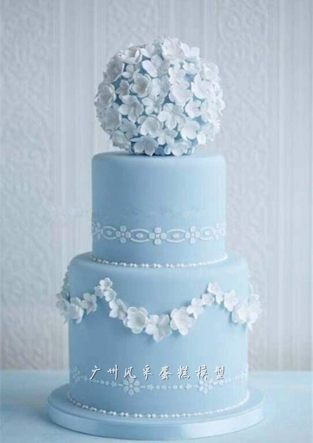 新款翻糖蛋糕模型高端三层婚礼花球开业庆典多层蛋糕样品摄影道具