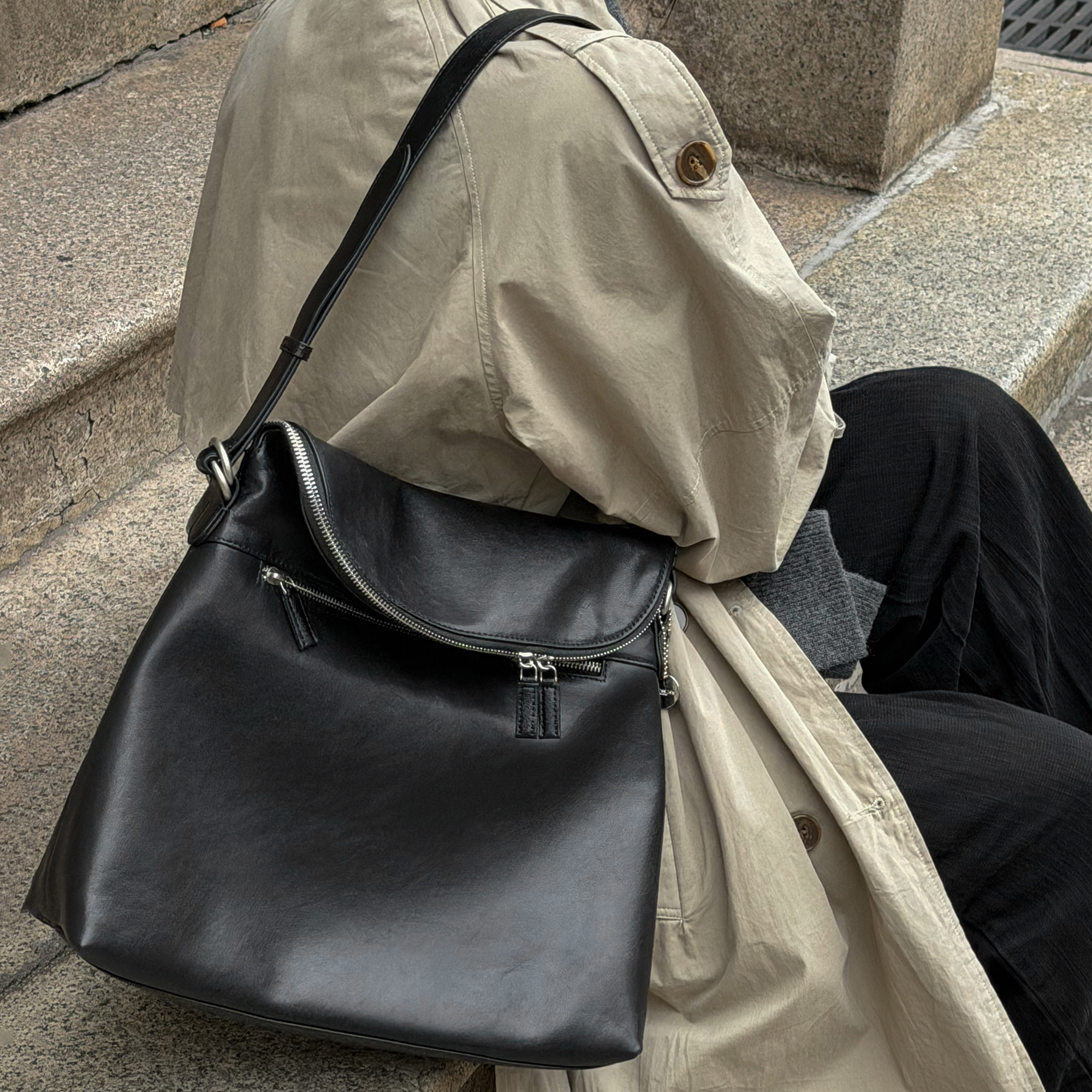 RANU植鞣头层牛皮大容量托特包