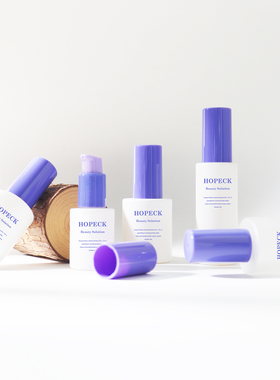 HOPECK按压乳液泵喷白玻璃瓶18牙15ml20ml30ml美容液乳液粉底液瓶