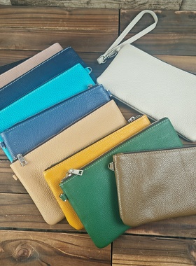 库存清仓女士真皮头层牛皮拉链包零钱数据线收纳包手拿包手机包女