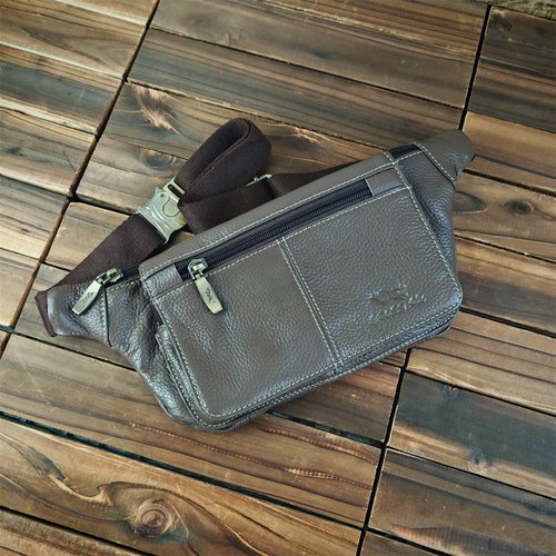 外贸库存尾货清仓男士头层牛皮单肩斜挎包真皮腰包男包胸包软皮